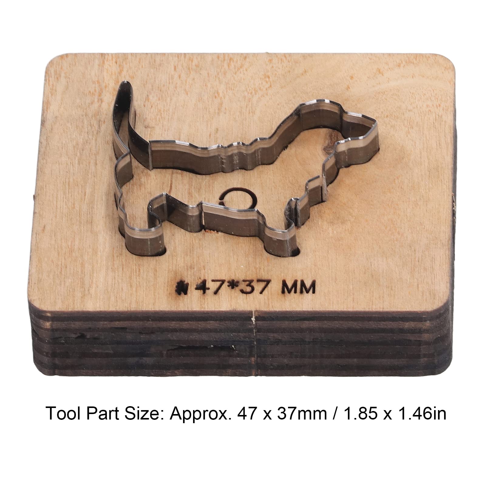 Dog Shape Leather Cup Die Cut Cut Punching Tool for Wallets and Ceintures Carresse Treatment Resum Prum Alloy Steel Material