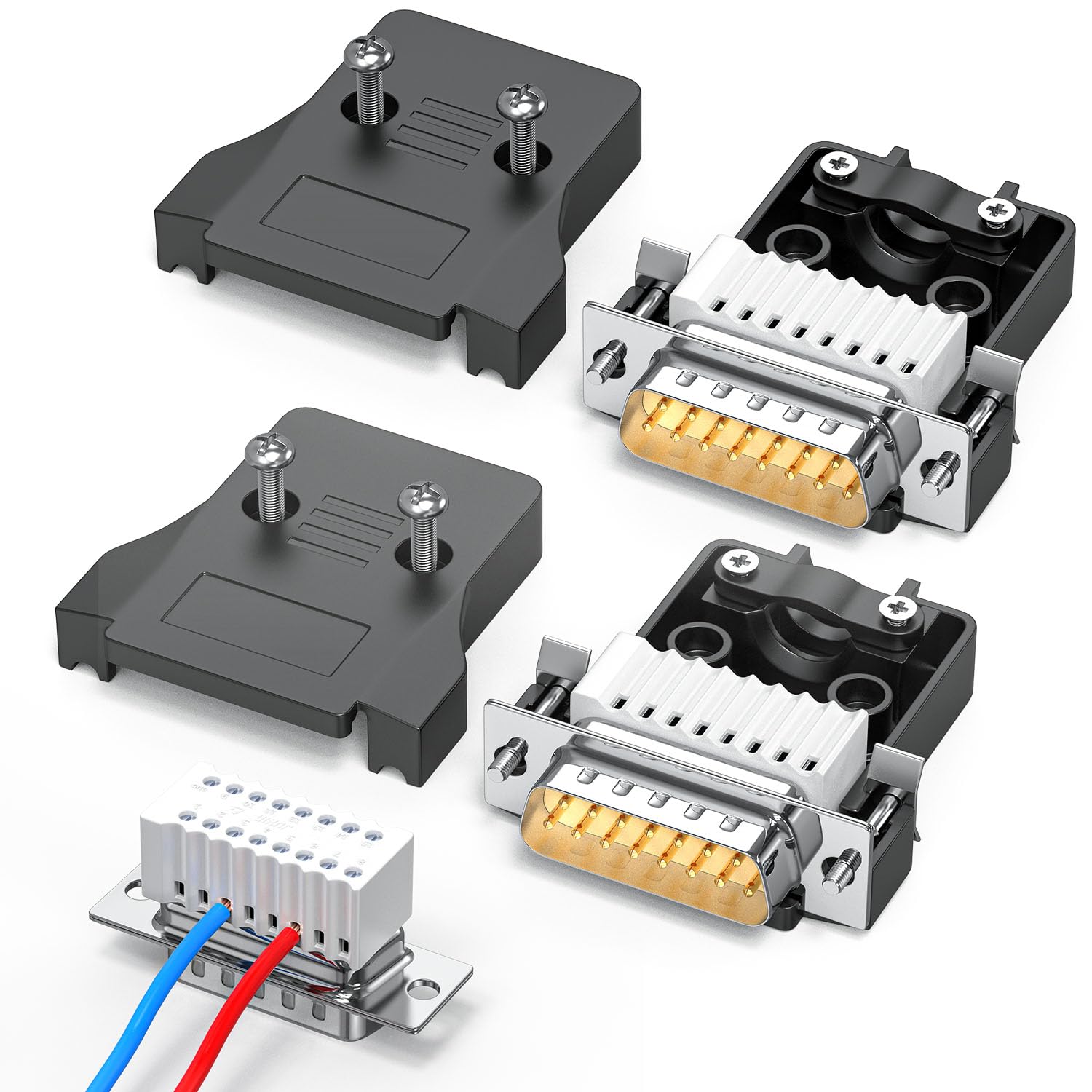 根付け　　　N15 Amazon.com: JUXINICE 2Pack Small DB15 Male Solderless Connector