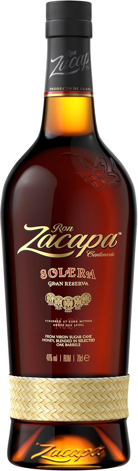 Zacapa Solera Gran Reserva | 40% vol | 70cl | Award-Winning Premium Aged Rum | Honeyed Butterscotch | Spiced Oak & Raisin Fruit | Crafted in Guatemala | Perfect for Gifting
