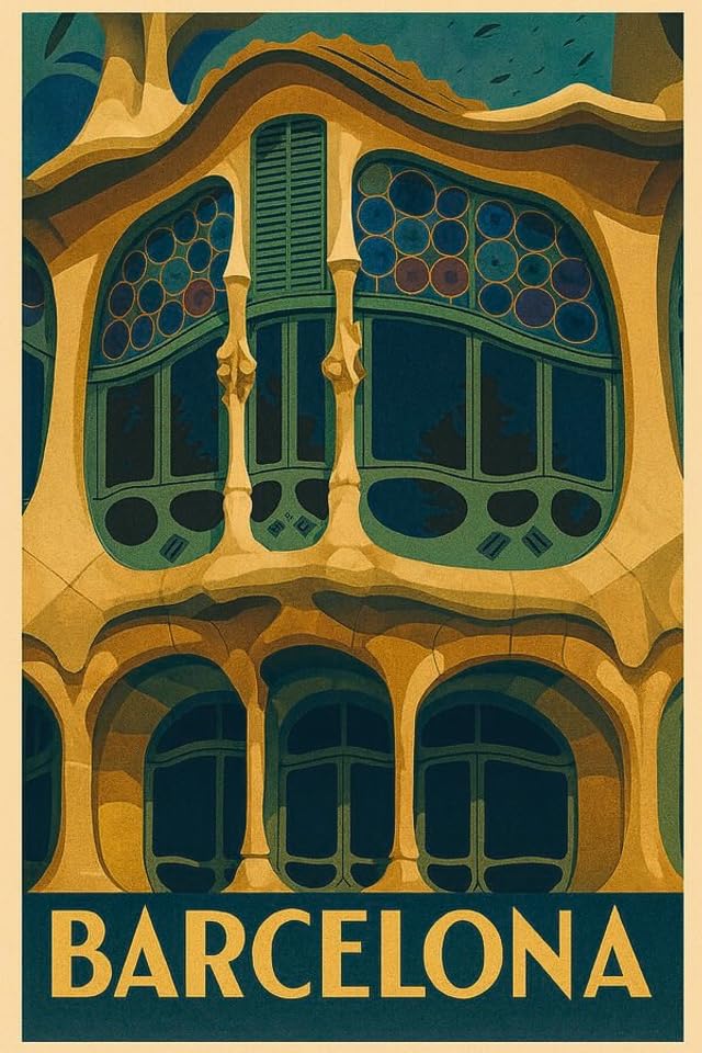 Póster de la Casa Batlló de Barcelona, revive la magia del modernismo en tu hogar