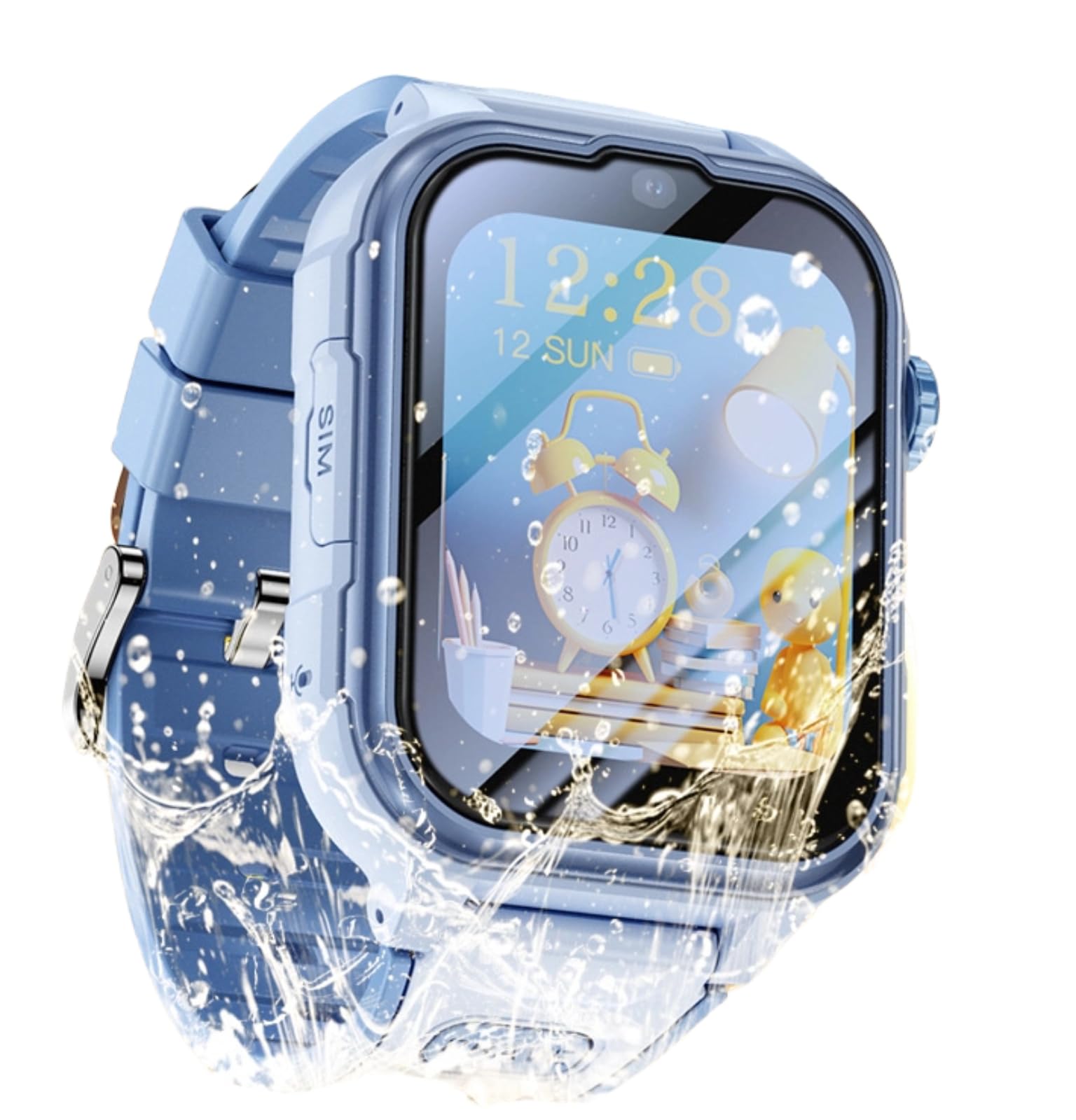 Reloj inteligente 4G para niños con tarjeta SIM, posicionamiento LBS+WIFI y llamada SOS, reloj rastreador GPS impermeable para niños y niñas