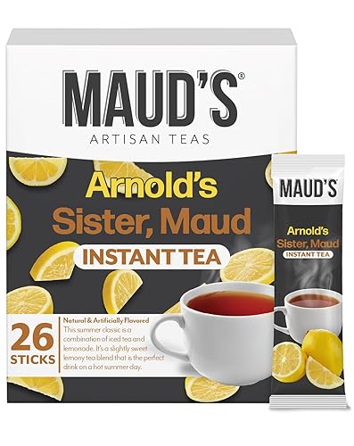 Maud's Té helado instantáneo de limonada (Insta Arnold's Sister, Maud), 30 quilates. Producido por energía solar con sabor a limonada, paquetes de