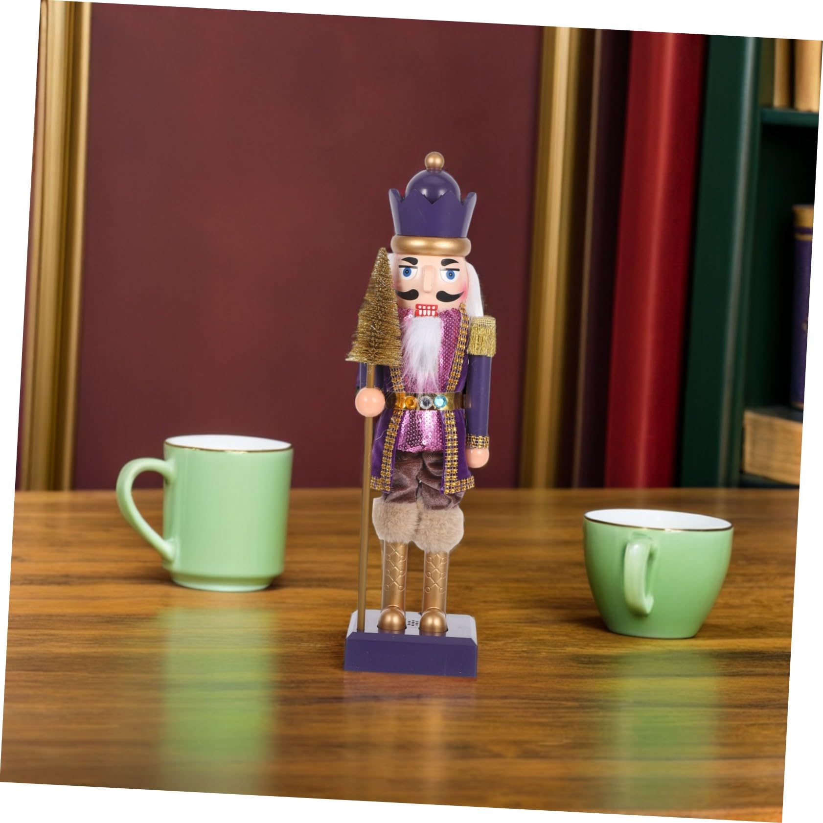 STOBAZA Nussknacker-Soldat Figur Traditionell Weihnachten Spielzeug Dekoration aus Kunststoff für Kaminsims oder Schreibtisch