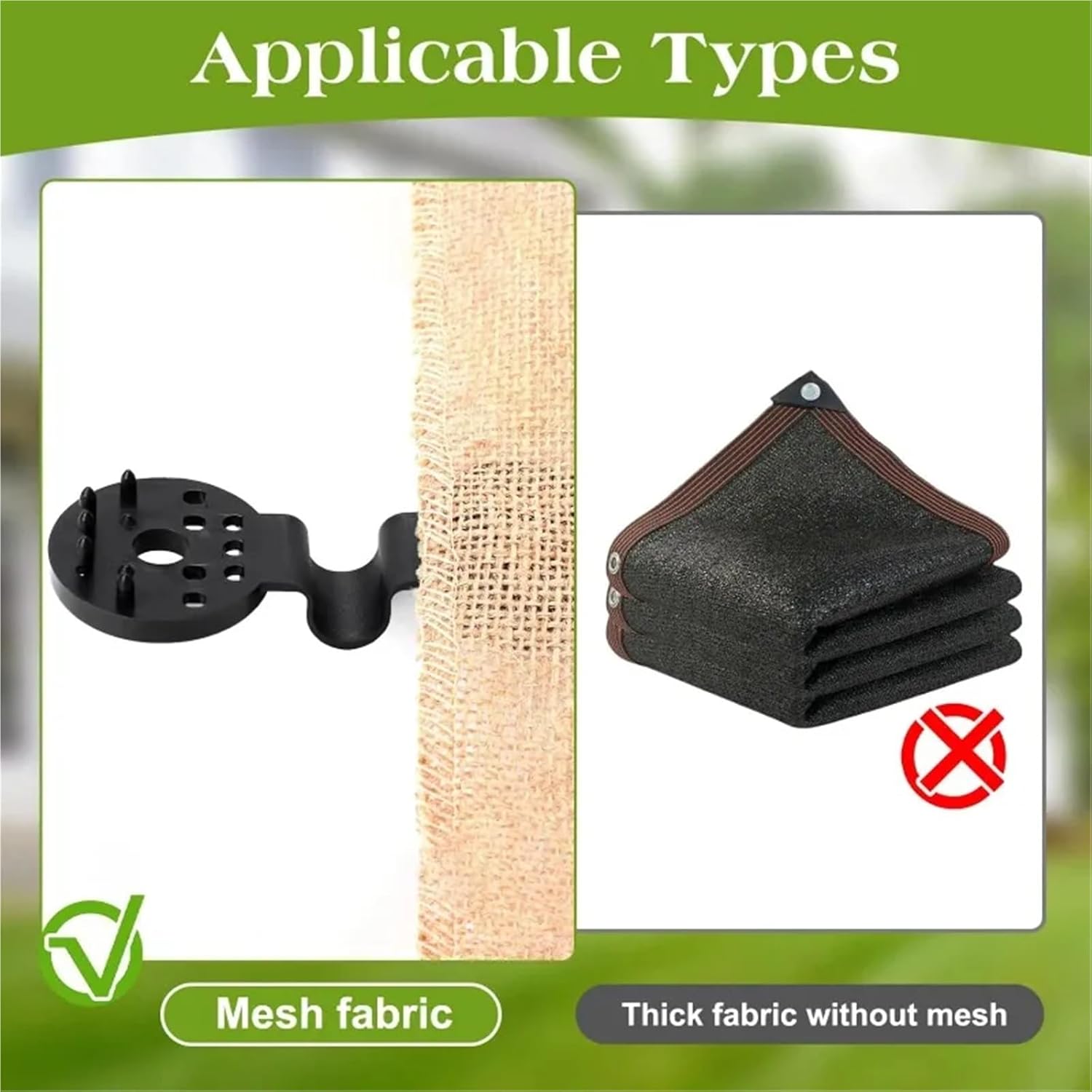 Shade Cloth Clips 25-200pcs Shade Cloth Clip Fabric Clamps Grommets for Net Mesh Cover Sunblock in Garden Backyard Greenhou for Securing Shade Fabric to Poles, Fences(200 PCS)