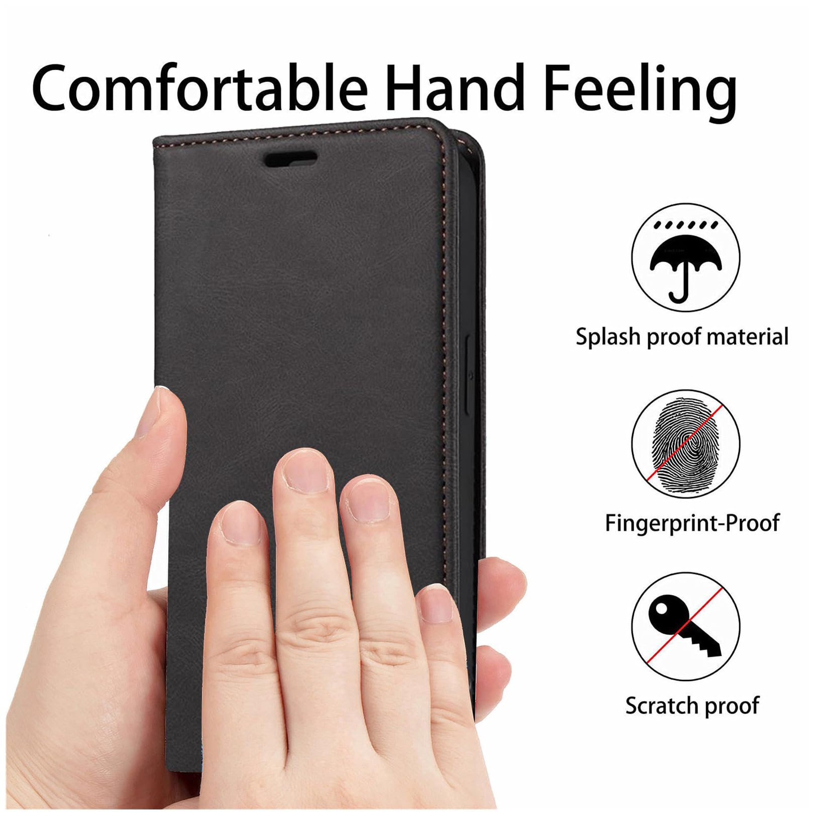 Custodia Personalizzata Per Redmi Note 10 5G, Flip Cover In Pelle PU Con Supporto E Slot Carte, Stampa Foto O Testo A Scelta, Nero - 4