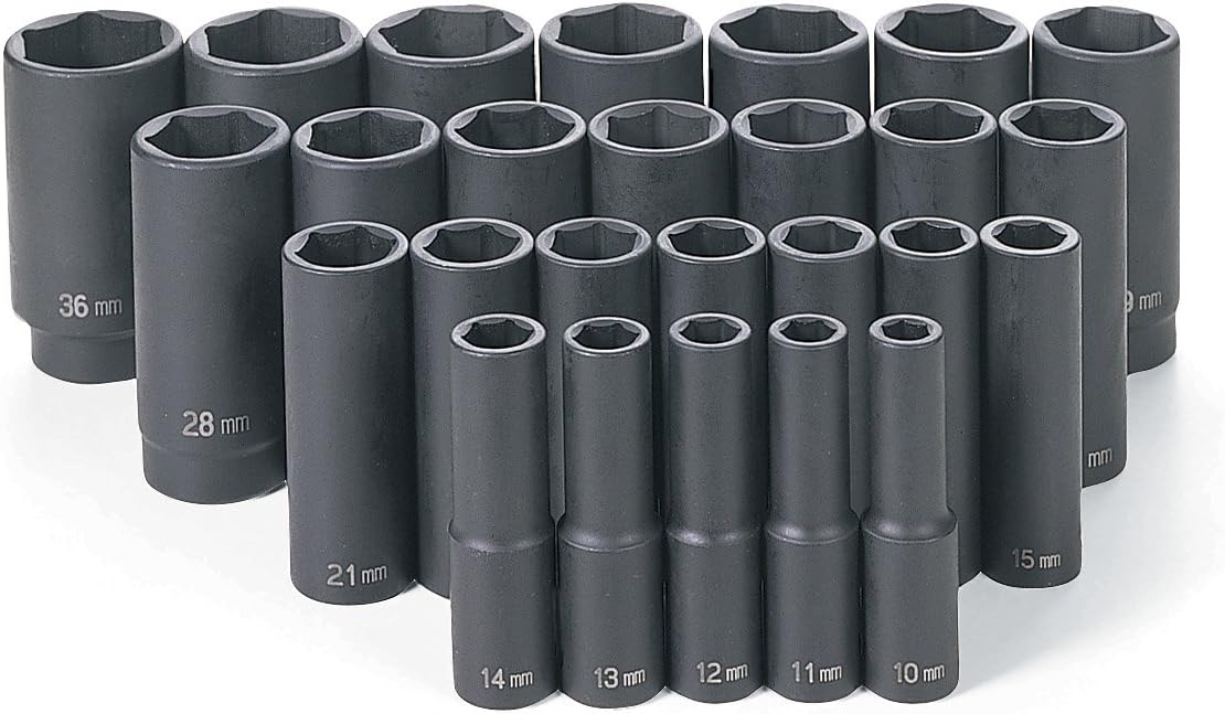 Greatest Product Grey Pneumatic Corp 1326MD 1/2-Inch Drive Deep Length Metric Master Set - 26 Piece Best Quality 🔥 Grey Pneumatic Corp 1326MD 1/2-Inch Drive Deep Length Metric Master Set - 26 Piece