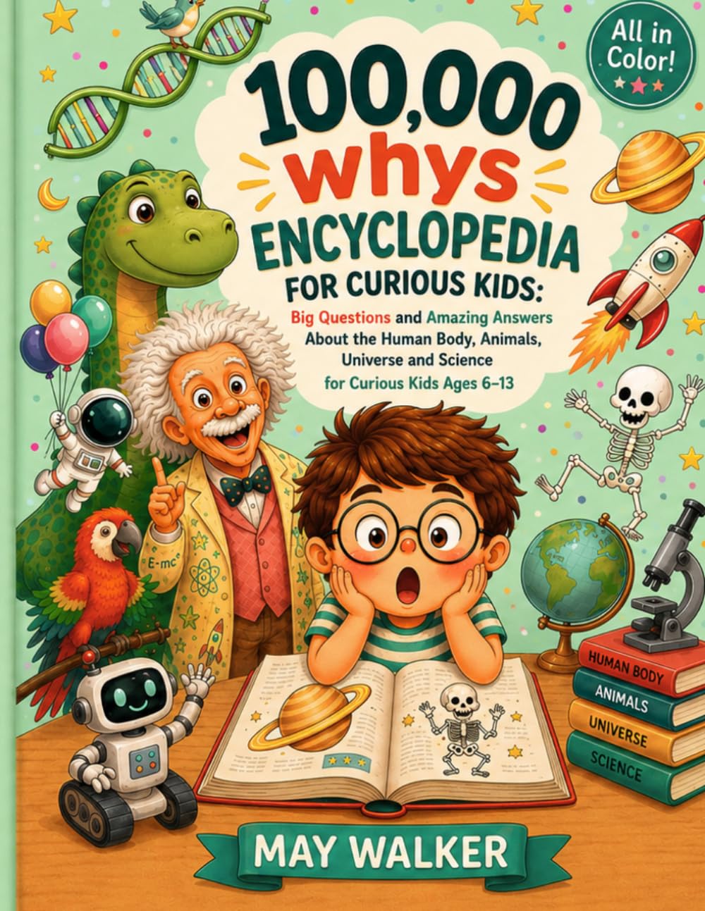 100,000 whys Encyclopedia For Curious Kids: Big Questions and Amazing Answers About the Human Body, Animals, Universe and Science for Curious Kids Ages 6-13