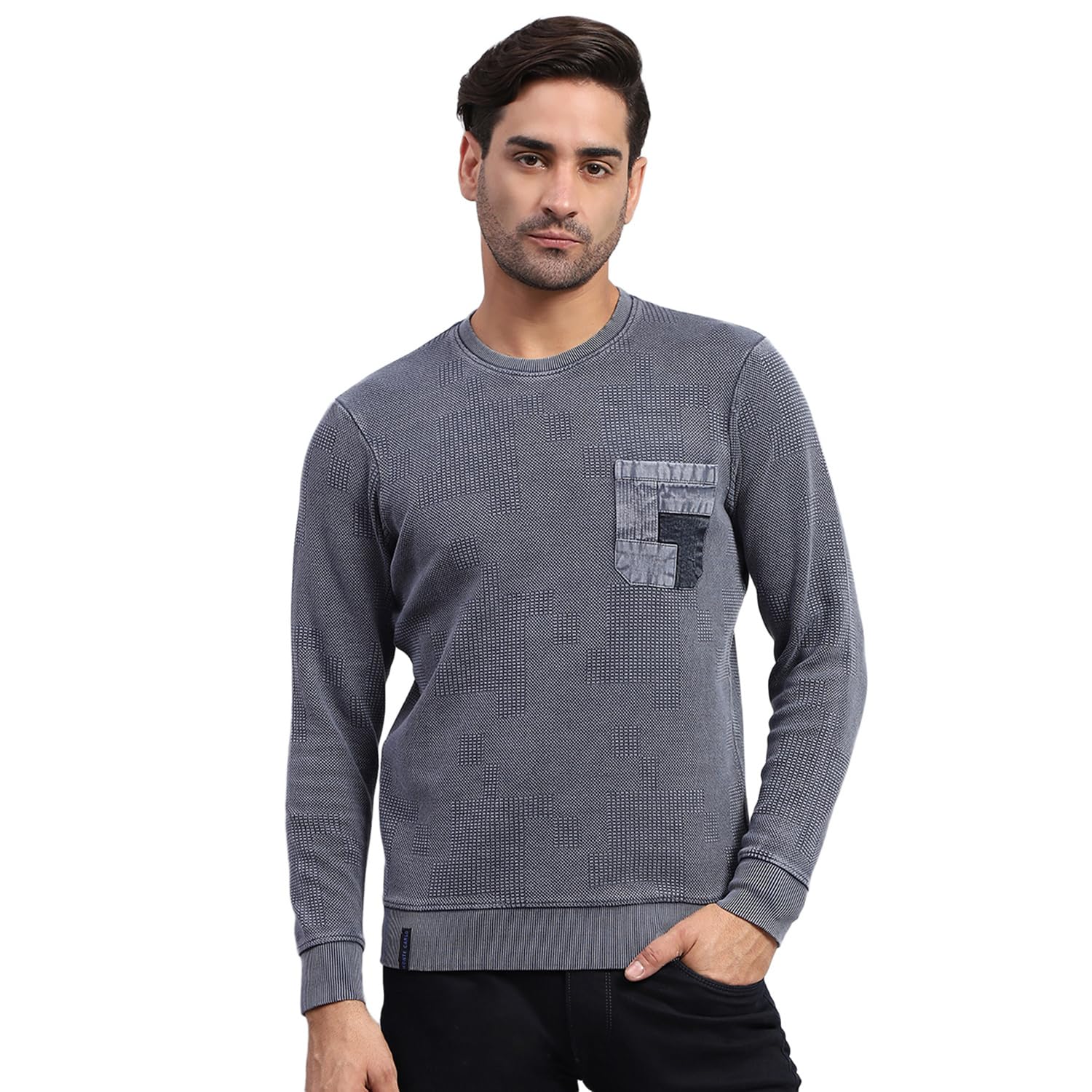 monte carlo Mens Solid Round Neck Full Sleeve T Shirt (224066078)-picture-16