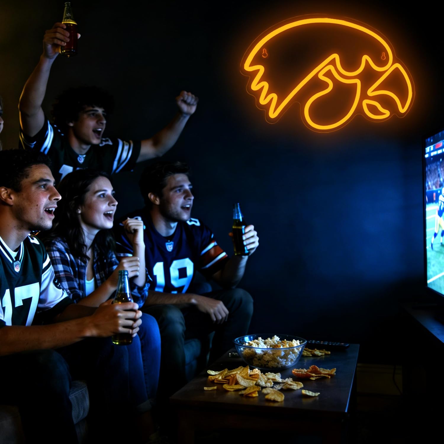 University Neon Sign for Wall Decor University Neon Light for Man Cave College Basketball Team LED Light Up Sign for Dorm Bedroom Home Bar Club Party Birthday Gifts Size13.7 * 9.2In(TWD181)