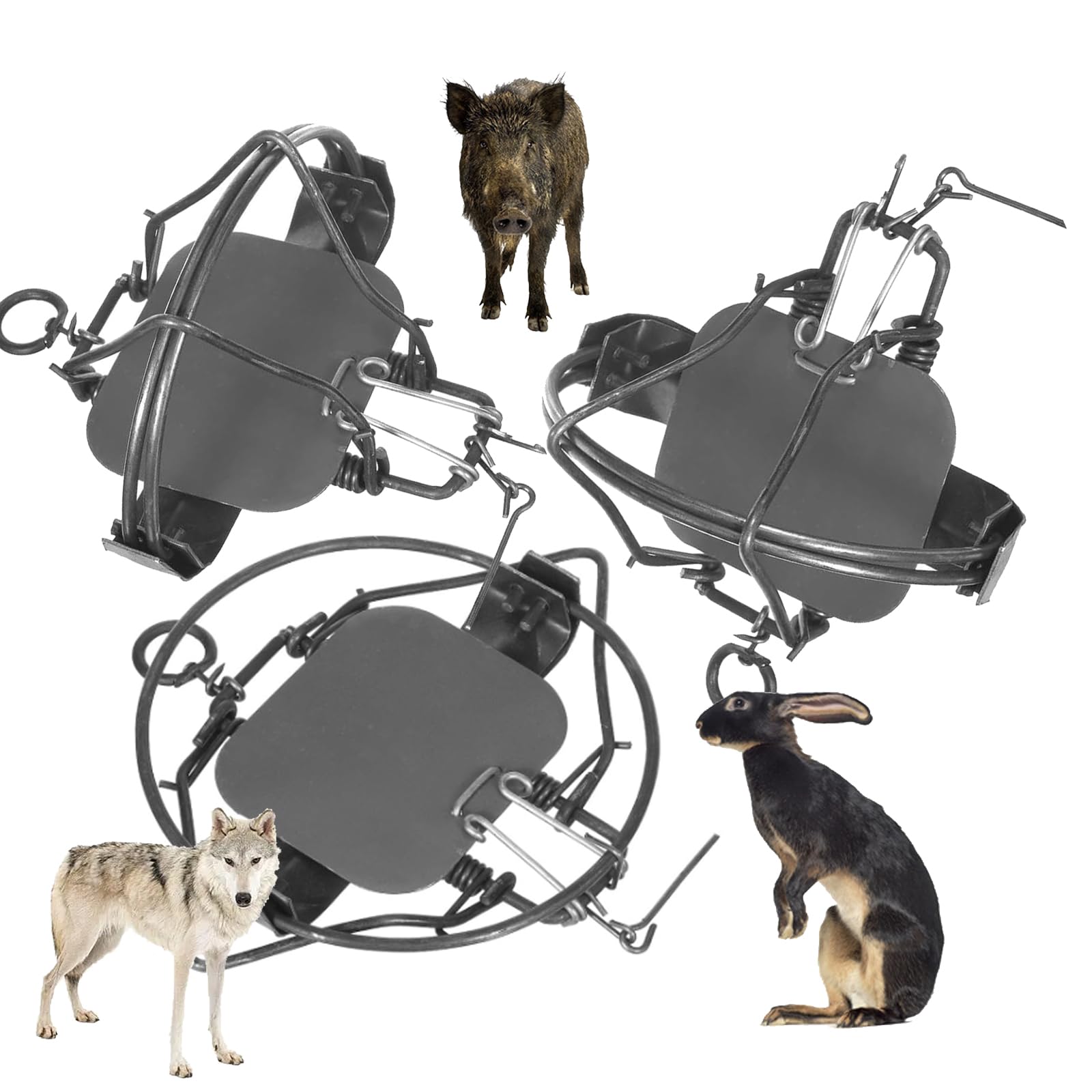 ?????????? ???????????? ?????????? Reusable Outdoor Trap Spring Trap 2 Packer Sturdy and Durable Complimentary Wire Suitable for Meadow Woods Orchard Gardens and Many Other scenarios (5in - 2pack)