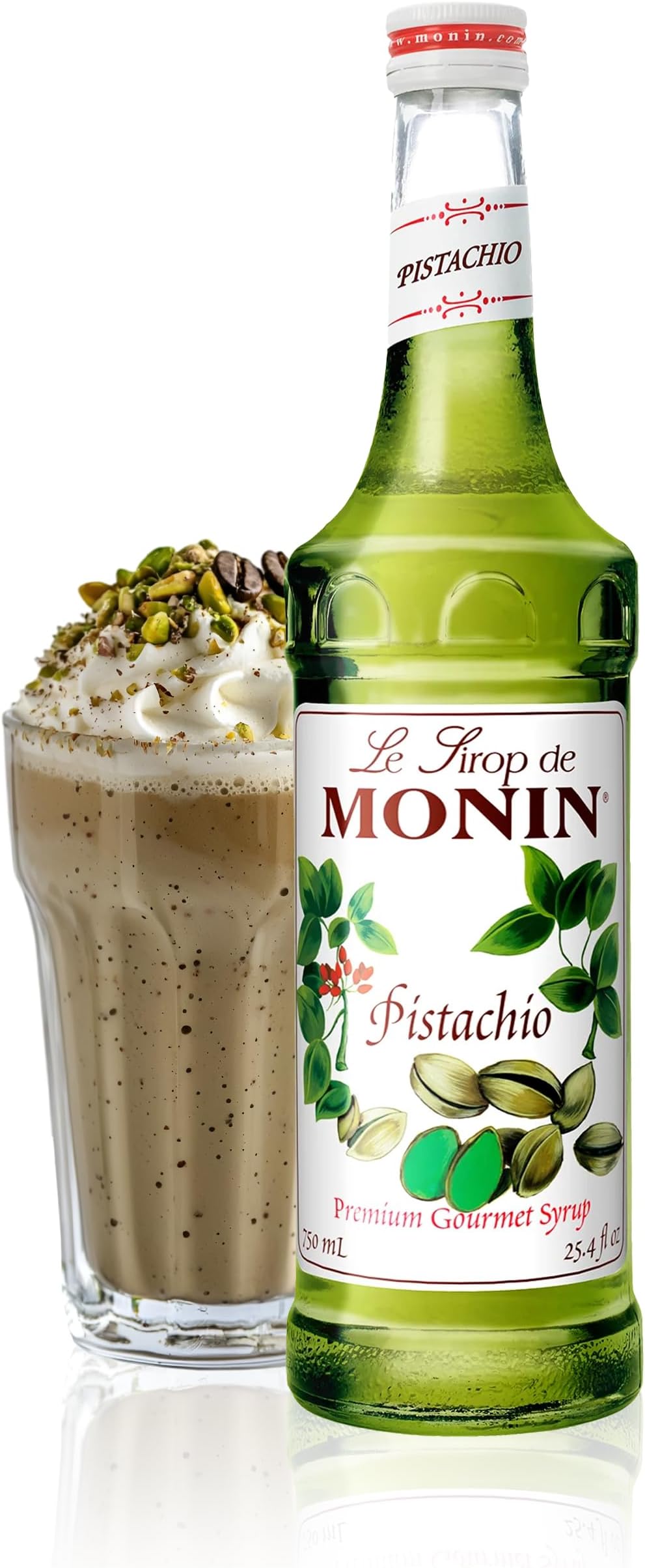 Pistachio Syrup | Rich & Buttery Sweetness, Premium Syrup for Coffee, Cold Brews & More | Clean Label with No Artificial Flavors, No Artificial Preservatives (BPA Free Bottle, 25.4 fl oz)