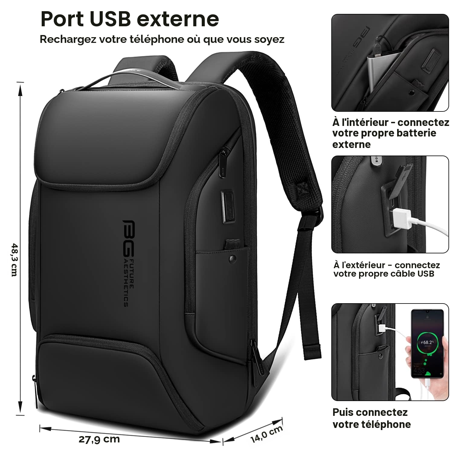 BANGE 7267 sac à dos Mixte (lot de 1)