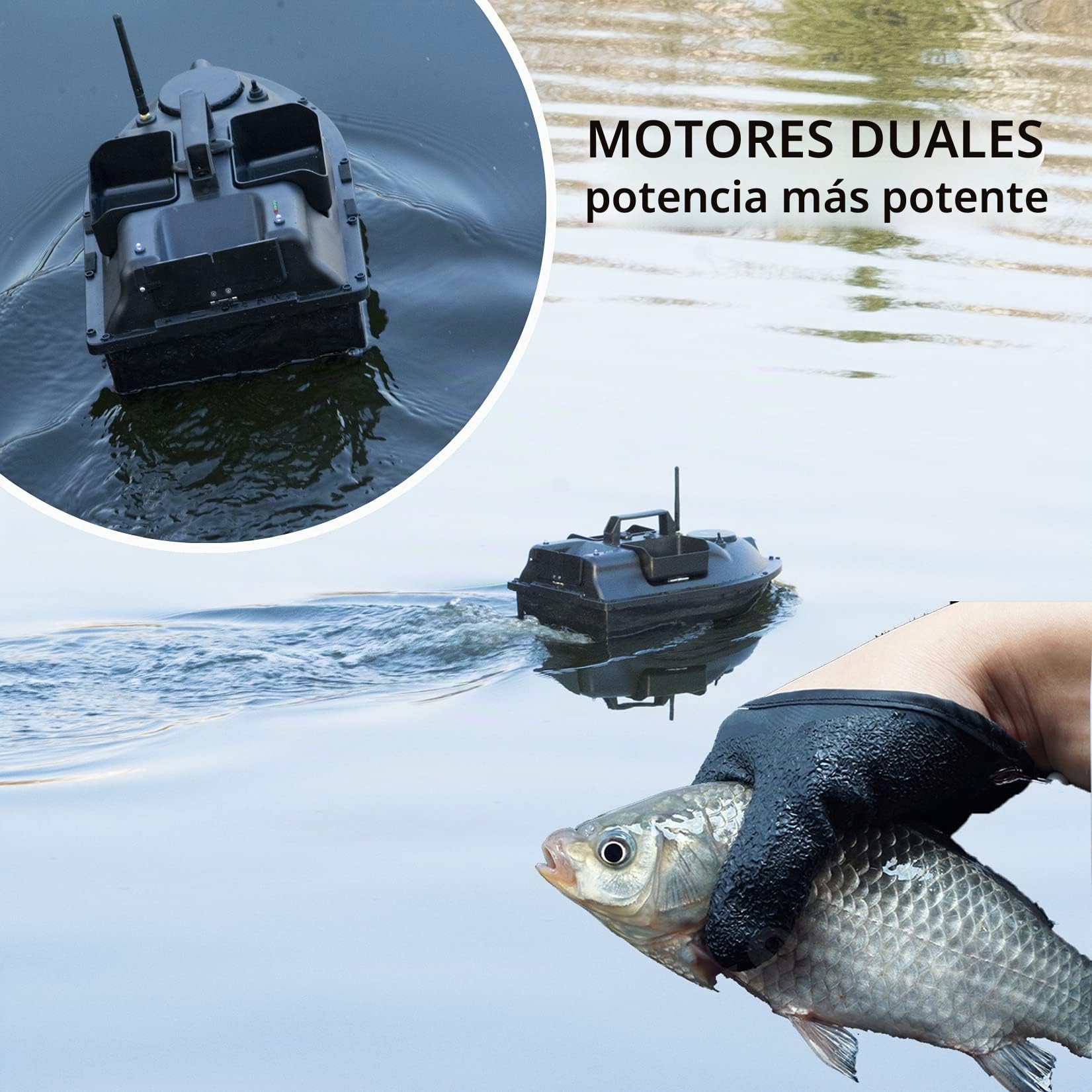 RC Cebo de Pesca de Barco 500m Distancia GPS Postion travesía Auto Remoto Control de la Pesca de Cebo Vivo con Control de Almacenamiento de Tres ablel anidamiento