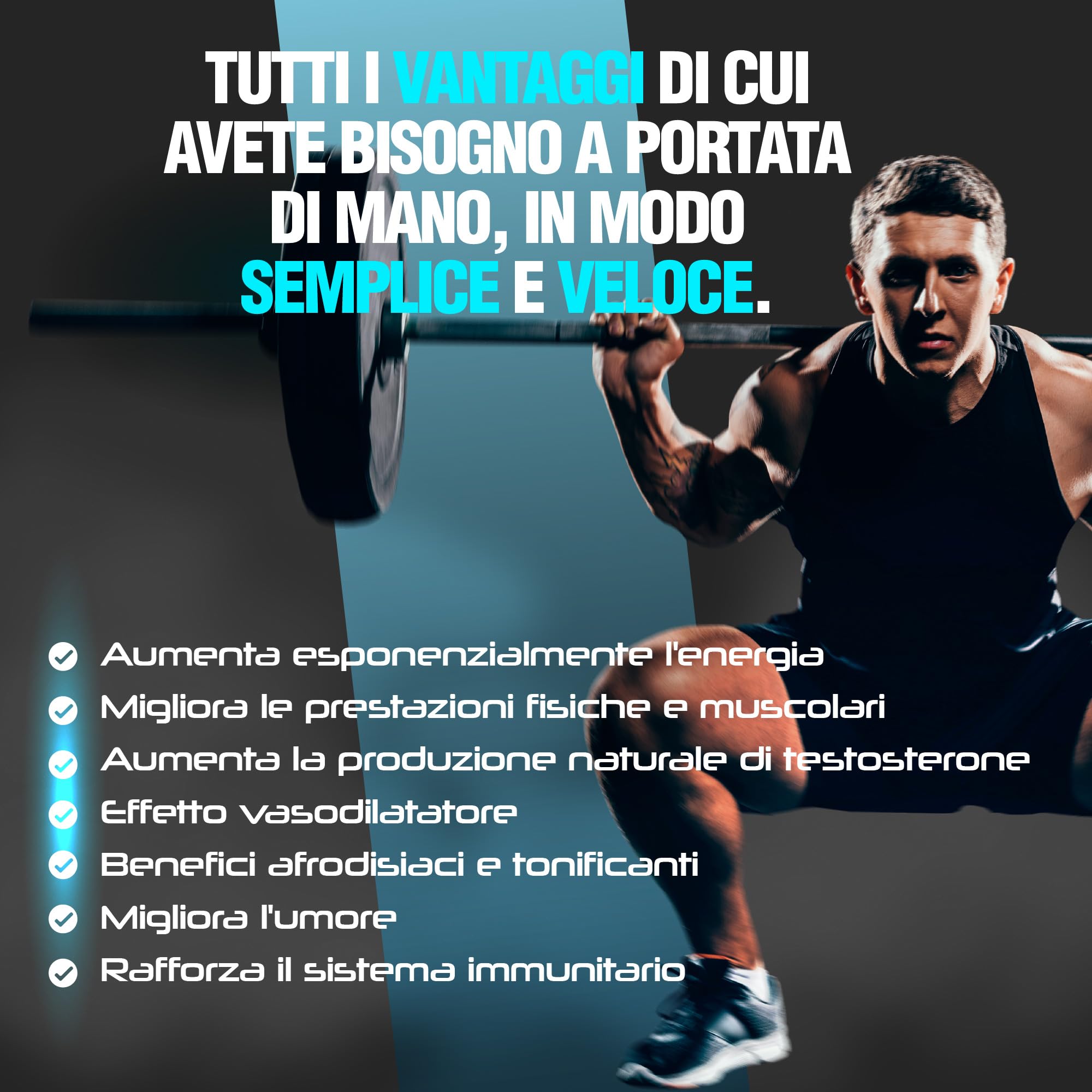Healthy Fusion Booster Testosterone | Potenziante naturale del testosterone | Taurina + Maca andina, Ginseng | Energizzante 120 capsule