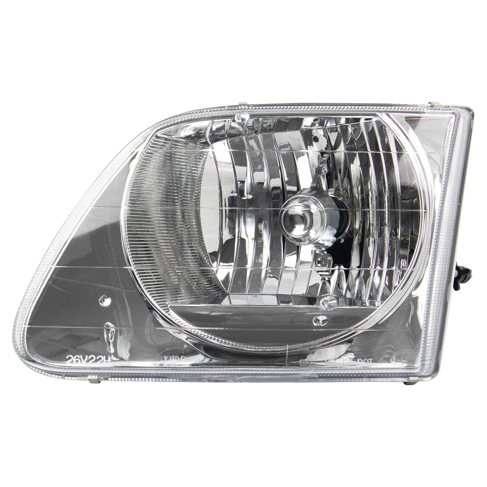 TRQ Driver Side Headlight Assembly Compatible with 1997-2002 Ford Expedition 1997-2003 F150 2004 F150 Heritage Truck 1997-1999 F250 FO2502182 Lightning Style FO2502182