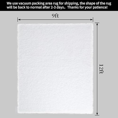 Miniatura 2 de BALAPET Alfombra moderna de felpa de 9 x 12 pies, ultra suave, grande, de piel sintética, para dormitorio, sala de estar, alfombra de interior