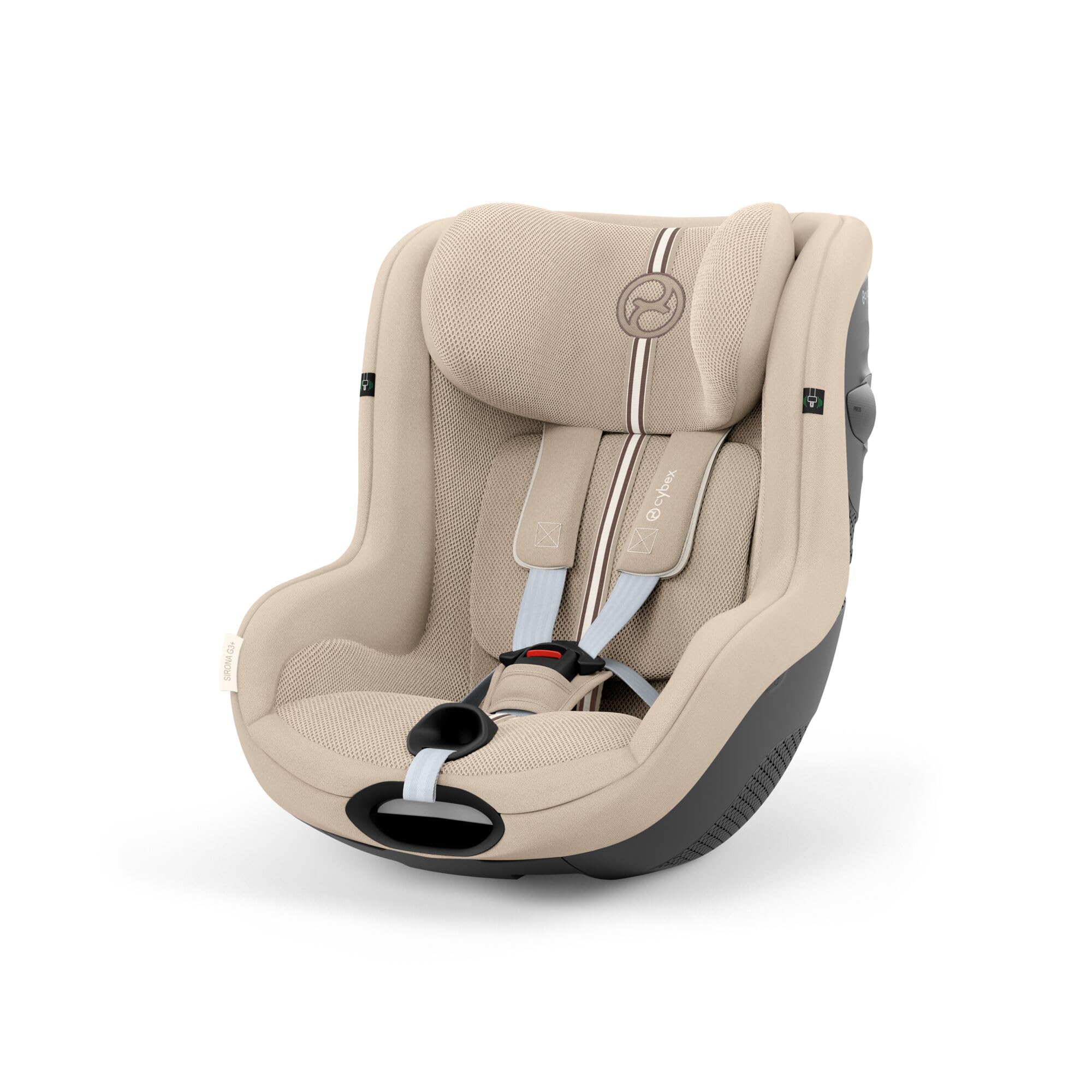 CYBEX Gold Silla de Coche Sirona G3 Plus Sin Base, De 3 Meses a 4 Años Aprox. (Desde el Nacimiento con Adaptador), Máx. 19 kg, 61-105 cm (Desde 40 cm con Adaptador Recién Nacidos), Almond Beige