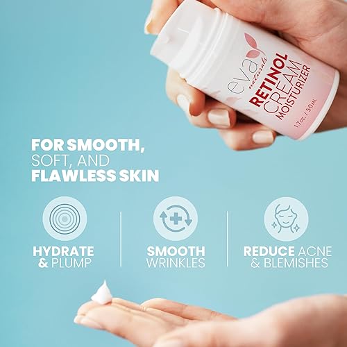 Miniatura 2 de Eva Naturals Crema de retinol antienvejecimiento para la cara, antiarrugas, complejo de retinol, crema hidratante de día y noche con ácido