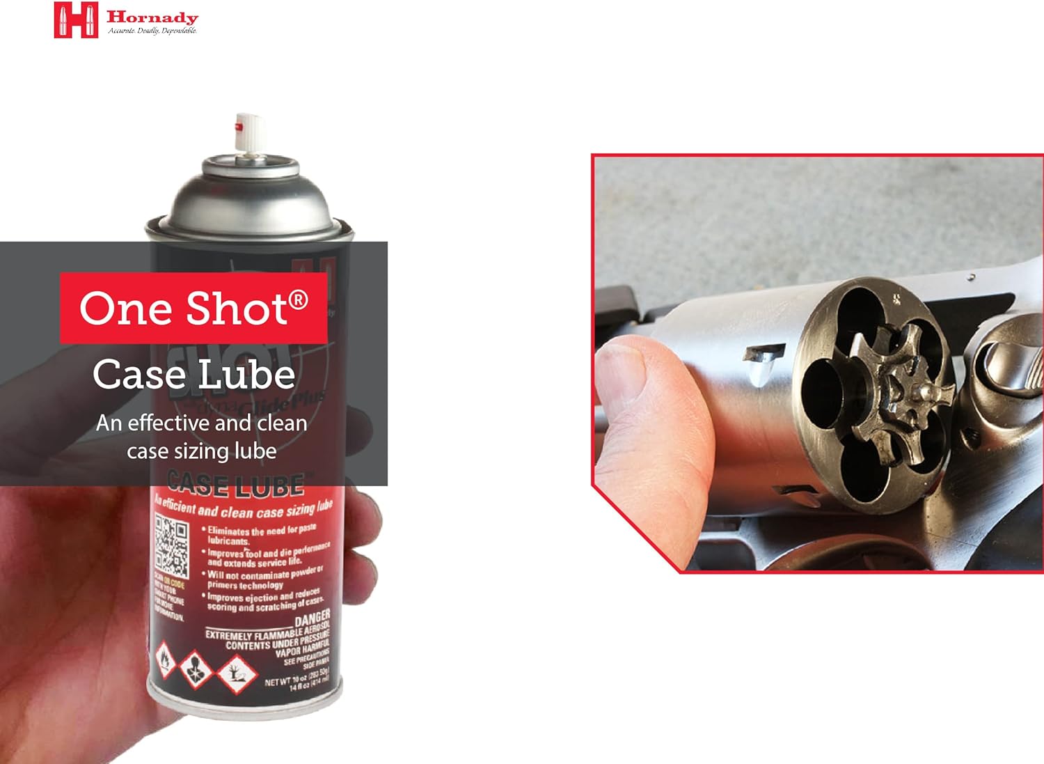 Buy Hornady One Shot Case Lube, 10 oz / 14 fl oz Aerosol Dry Lube
