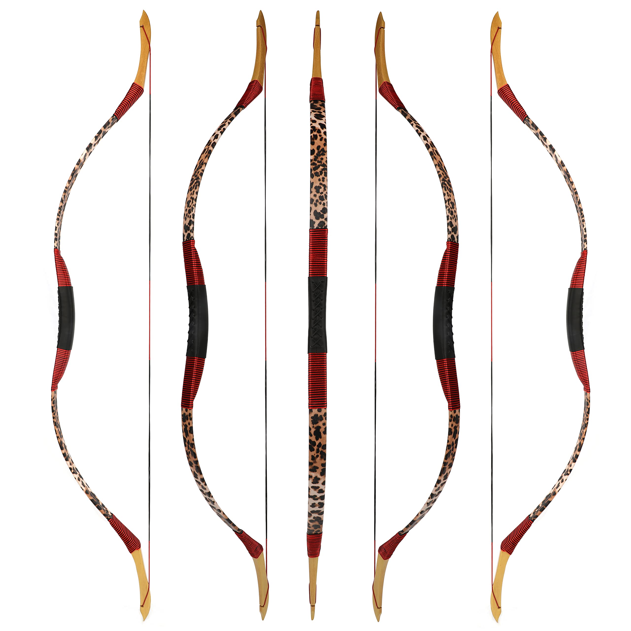 Traditional Hunting Longbow | Handmade Wooden Mongolian Style Bow | Adults Youth Beginners | Ambidextrous‌