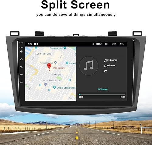 Miniatura 7 de Radio estéreo de coche para Mazda 3 2009 2010 2011 2012 2013, Android 13 2G+64G Carplay inalámbrico Android Auto, 9 pulgadas pantalla táctil coche