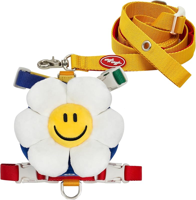 Peitoral para Cães com Mochila Mini, Guia e Design Floral PETHROOM × Wiggle Wiggle (Tamanho Pequeno)