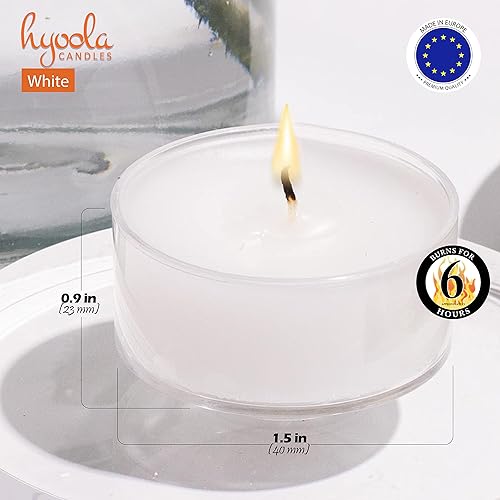 Miniatura 99 de HYOOLA Velas aromáticas de vela – Taza transparente – Velas perfumadas de Lily Tealight – 6 horas de tiempo de combustión – Paquete de 15 – Lily