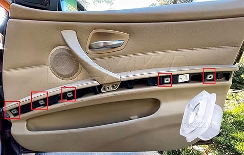 Miniatura 7 de Rexka 51 Uds. Moldura interior Retenedor de puerta Retenedor Clips E46 E90 E91 X5 para BMW E46 E90 E91 E92 320i 323i 325i 328i 330i M3 X5 E53