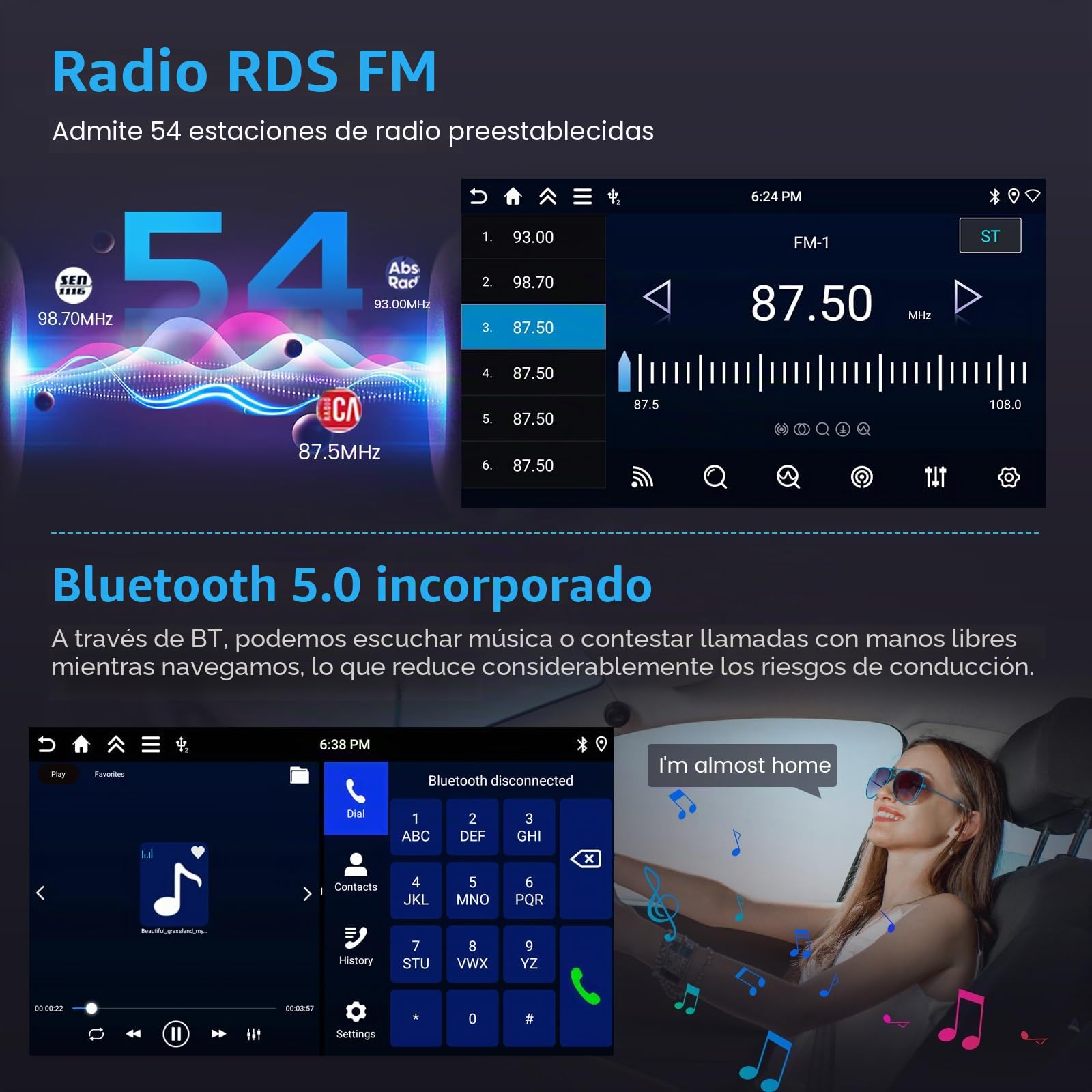 Inefala 4+128G Radio para Renault Trafic 2 Opel Vivaro A Nissan Primastar 2010-2014 Android 15 mit 10'' In-Cell Pantalla con Wireless Carplay y Android Auto Mirror Link Radio FM/RDS GPS WiFi BT SWC