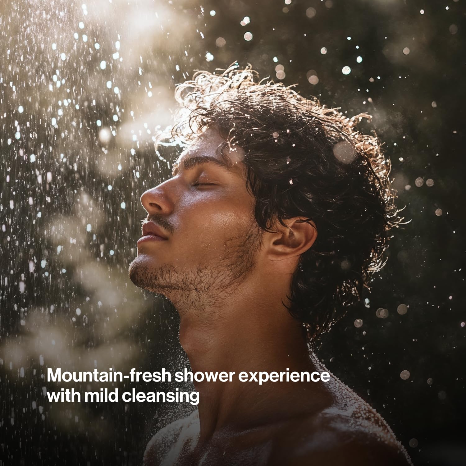 Gel de ducha Mountain Rain Shower de 300 ml + relleno de 600 ml, gel de ducha natural para frescor diario de montaña, pH neutro, revitalizante, hidratante, suave, hecho suizo