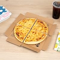 Vista 8 de Restaurantware Eco Pie - Cajas de pizza de 10.6 x 10.6 x 1.7 pulgadas, 50 cajas de entrega de pizza corrugada, reutilizables como platos, cajas