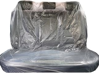Klmnop 10 Pcs Disposable Car Seat Cover for Back Seat, Plastic Back Seat Cover for Universal Cars, Dustproof Waterproof Car Chair Protector for Auto(Clear)