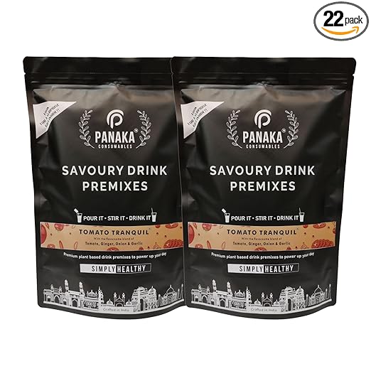 Channa Sattu Powder Shake Mix with Crunch of Roasted Seeds and Tanginess of Tomato, Natural Healthy Breakfast Drink, Nutritional Vegan Meal (Tomato Tranquil - 770 GMs, Pack of 2)