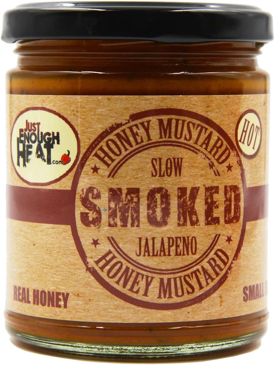 Slow Smoked Jalapeno Honey Mustard - Sauce, Dressing, Pretzel Dip - Hot & Spicy by Just Enough Heat