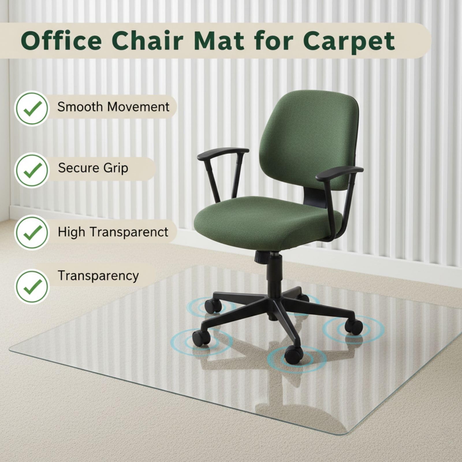 Tapete Transparente para Sillas para Pisos Duros 1.5mm, Protector Suelo para Parquet, 30cm 80cm 120cm Alfombrilla Protectora De Oficina Antideslizante, para Alfombra Silla Escritorio(90cm x 110cm)