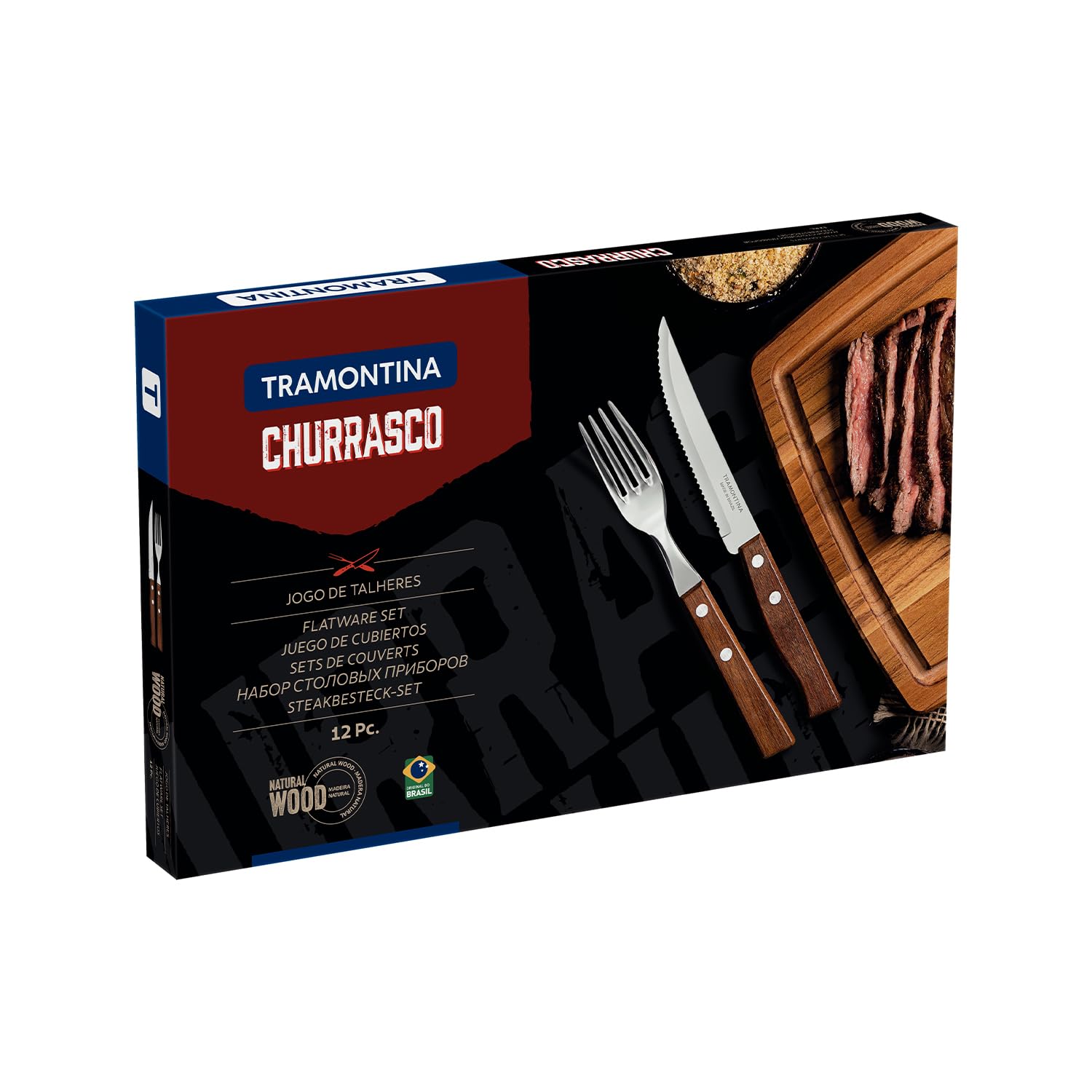 Tramontina Set Posate per Carne/BBQ 12 pezzi