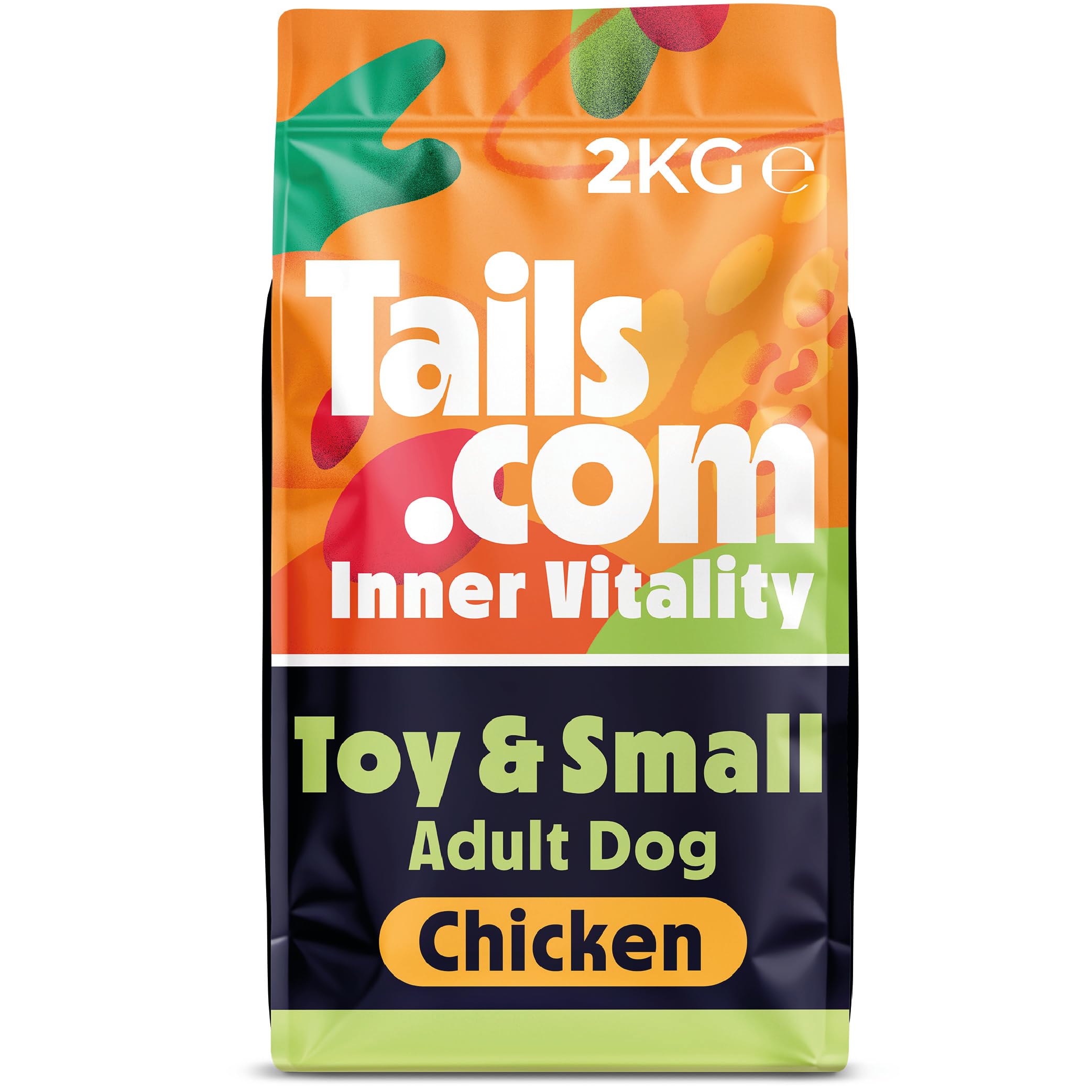 Tails.com โข Dry Dog Food 2kg โข Chicken โข Toy & Small Adult 8 months - 8 years โข Hypoallergenic Recipe โข No Added Flavours or Preservatives โข Small Size Kibble for Little Mouths