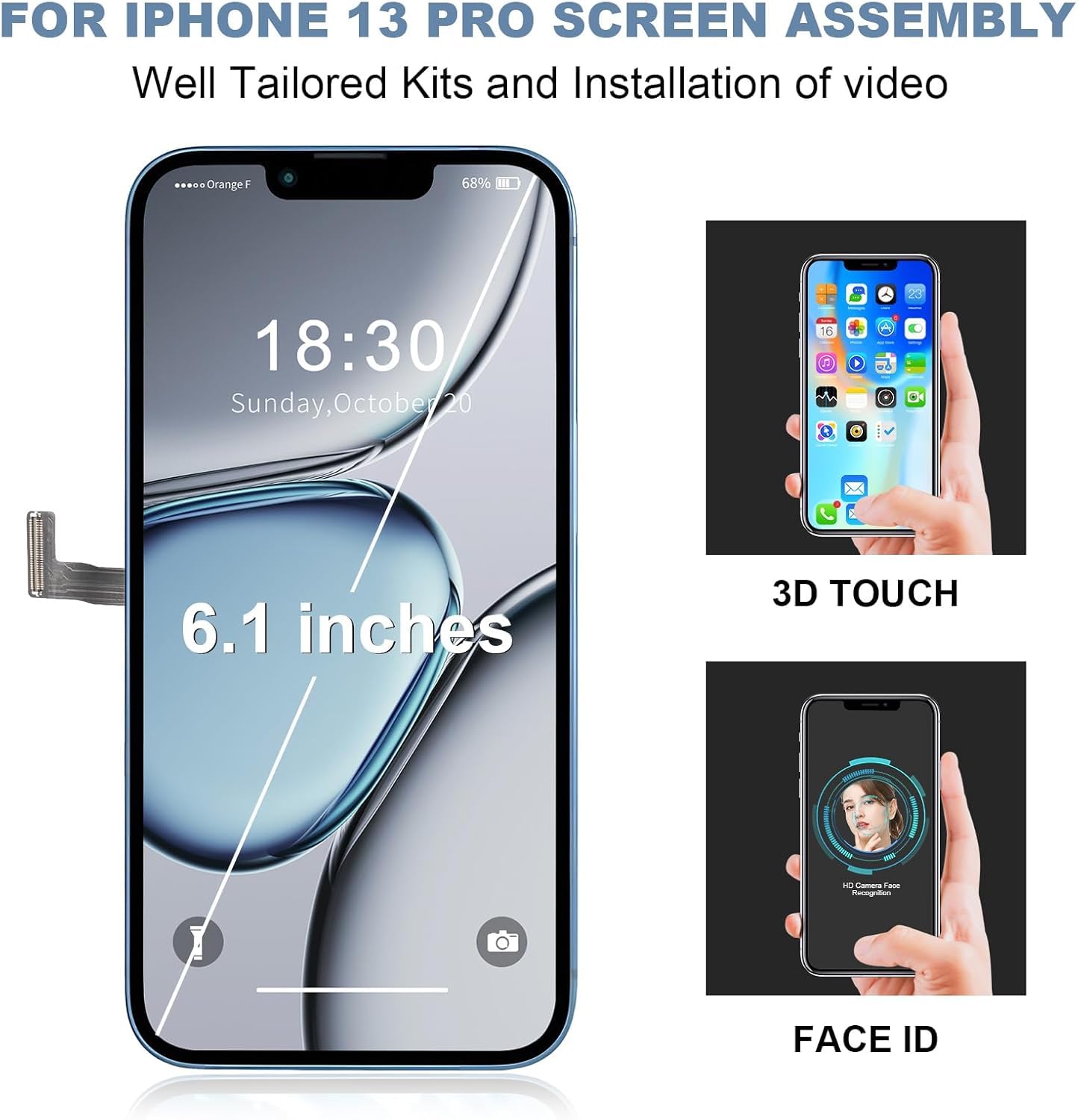 iPhone13フロントパネル　液晶ガラス画面 送料無料】iPhone 13 液晶パネル 画面交換 フロントパネル LCD