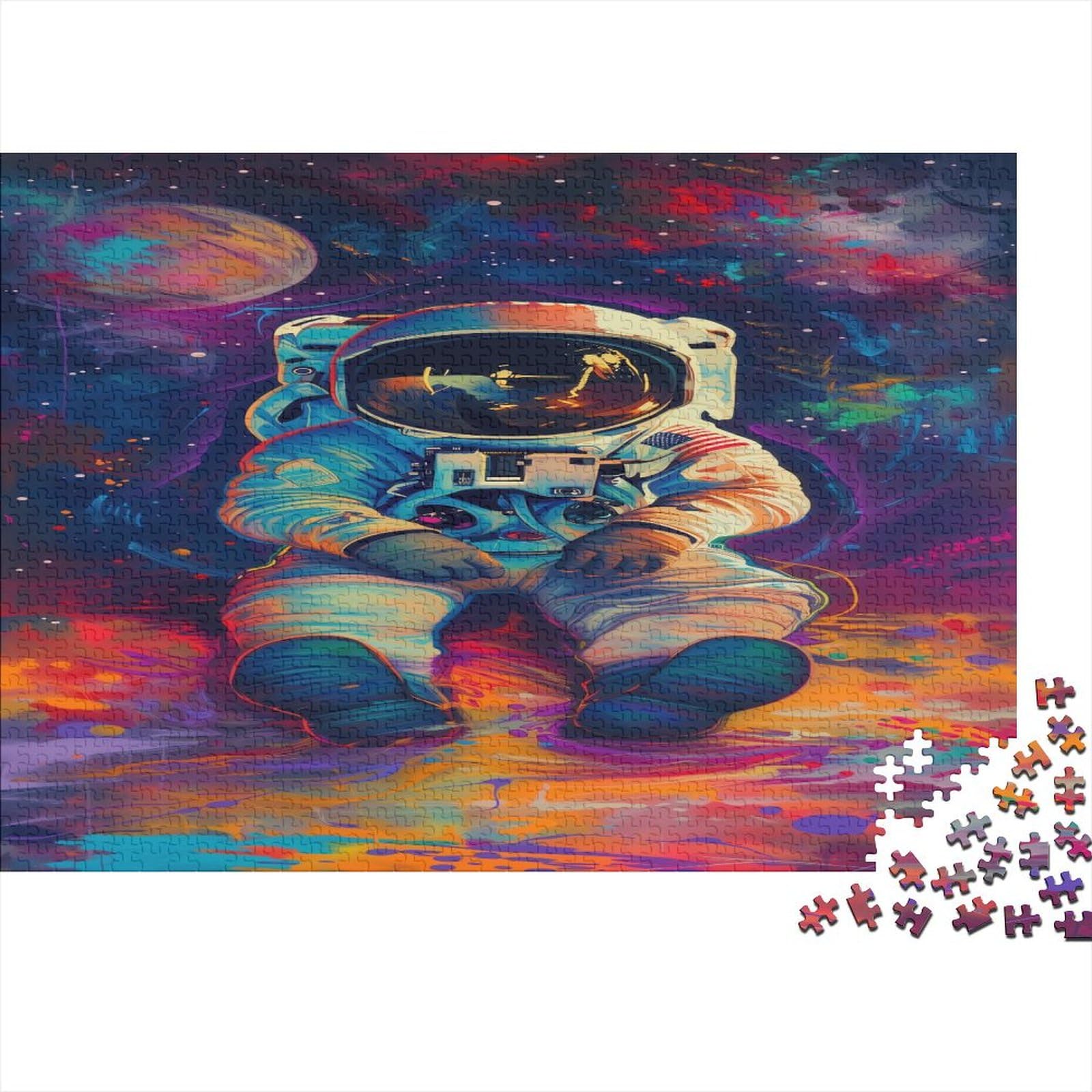 Astronaut Puzzle 1000 elementów, 1000 sztuk puzzli dla dorosłych, układanki 1000 elementów, puzzle dla dorosłych dla dorosłych puzzle dla dzieci klasyczne puzzle 1000 sztuk (75 x 50 cm)