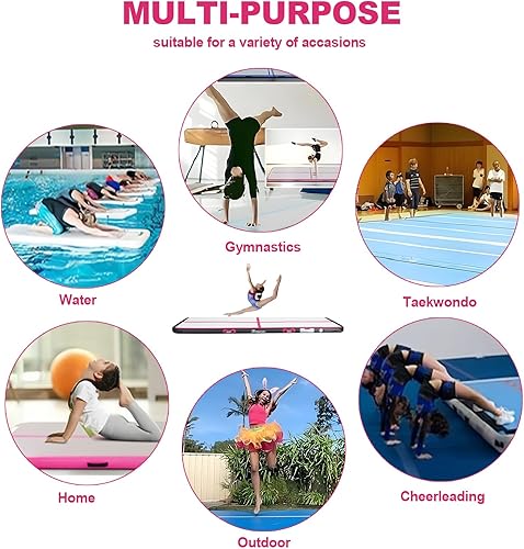 Miniatura 42 de FBSPORT - Colchonetas inflables de entrenamiento de 4 u 8 pulgadas de grosor, pistas de gimnasia para uso en el hogar, animadoras, yoga