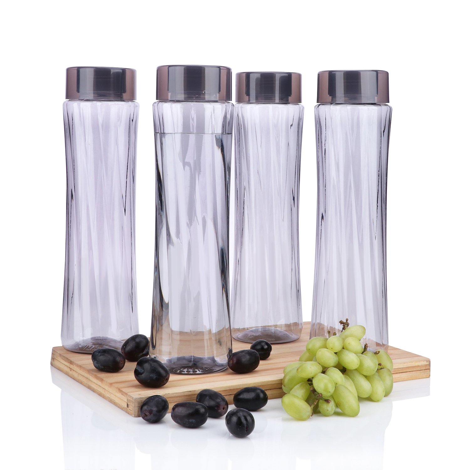 Steelo Plastic Water Bottle, 1 Litre, Set of 4, Grey (SAMI10004GRY) (B01BBV6J4W) Amazon Price History, Amazon Price Tracker