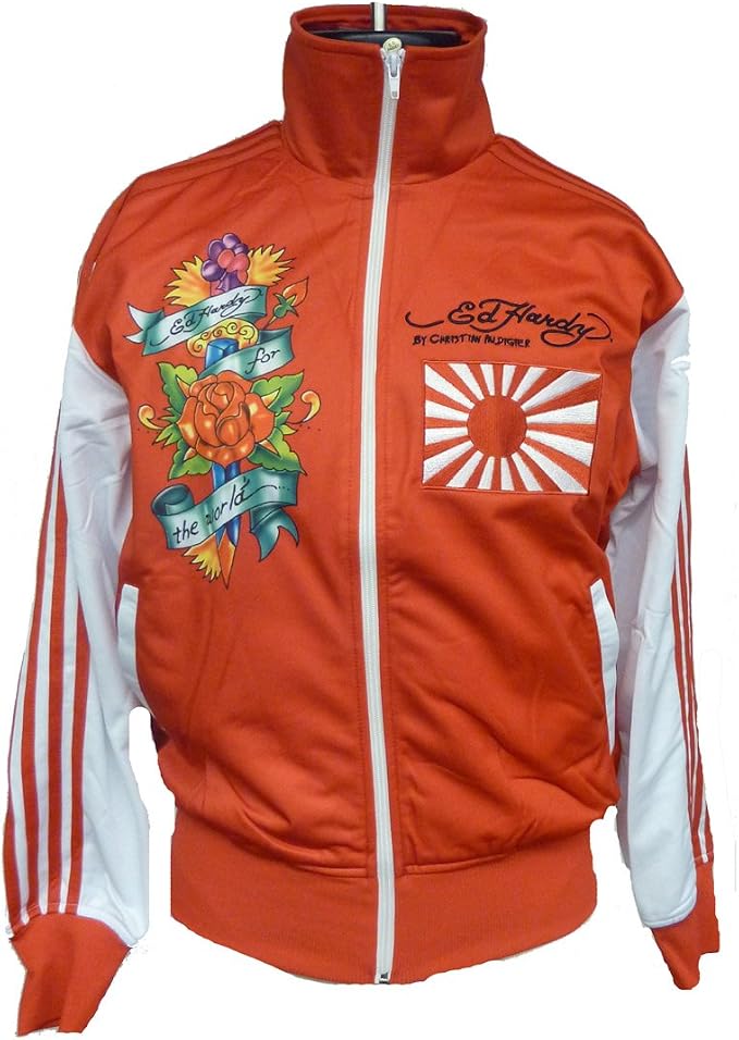 Amazon.com: ed hardy para hombre bordado chamarra de chándal, color rojo,  XXL, Rojo : Ropa, Zapatos y Joyería