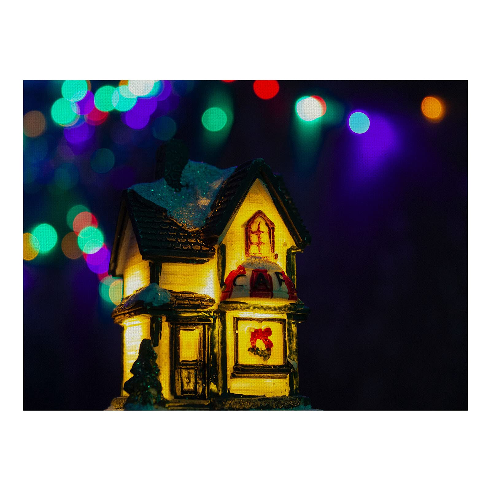Aeici Juego de 8 manteles individuales bohemios con luces, 32 x 42 cm, para fiestas de Navidad