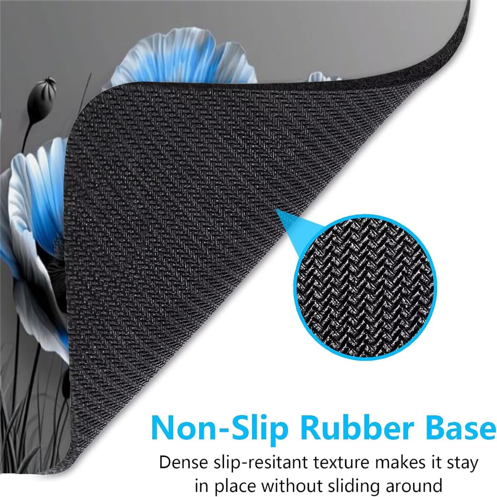 Alfombrilla Ratón Azul Alfombrilla Ratón Gaming XXL 1200x600x3mm Multifuncional Accesorios Escritorio,Antideslizante Mousepad Flor Tapete Escritorio Infantil,para Alfombrilla Pc Teclado Ratón J876