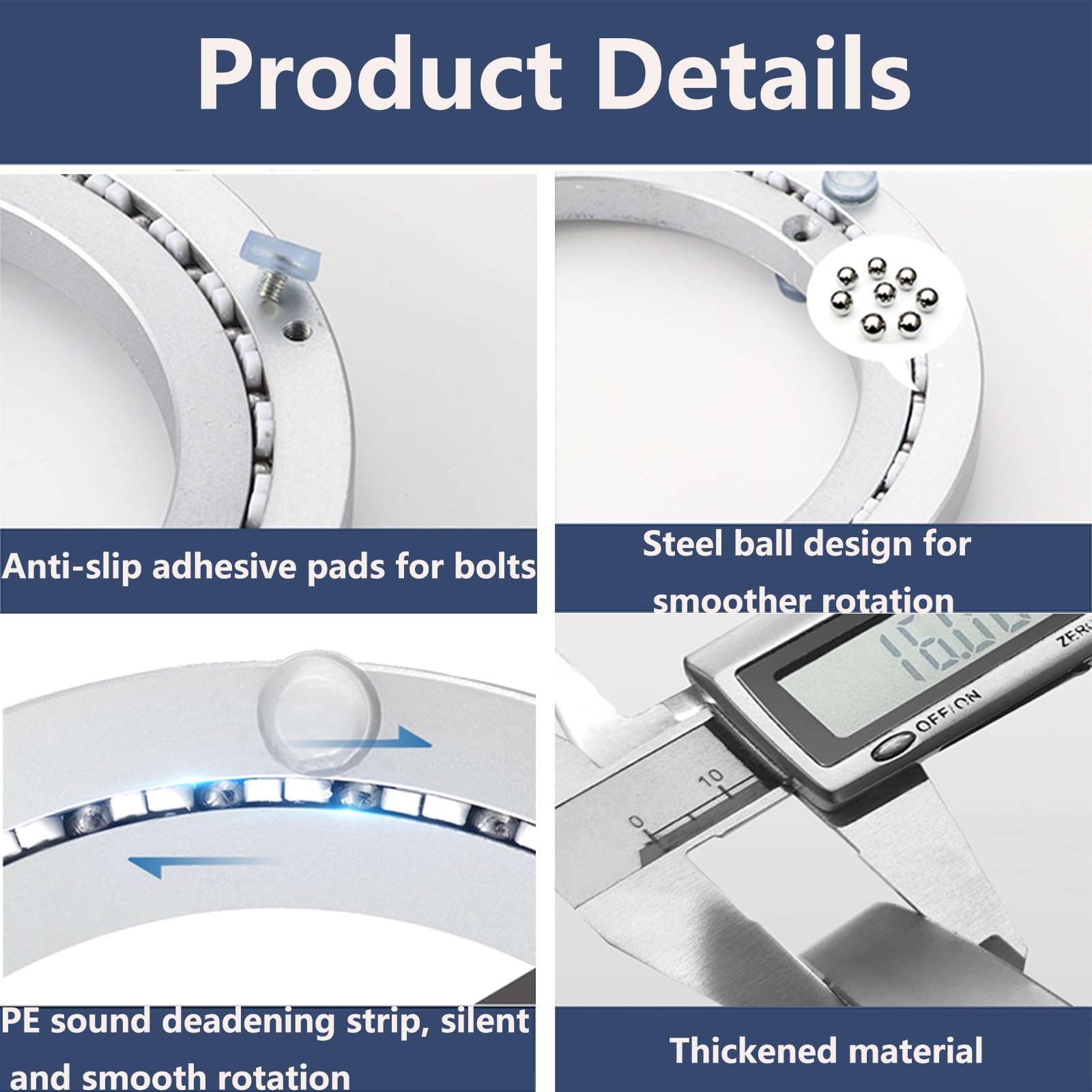 Lybunair Support De Plateau Tournant En Alliage D'aluminium
