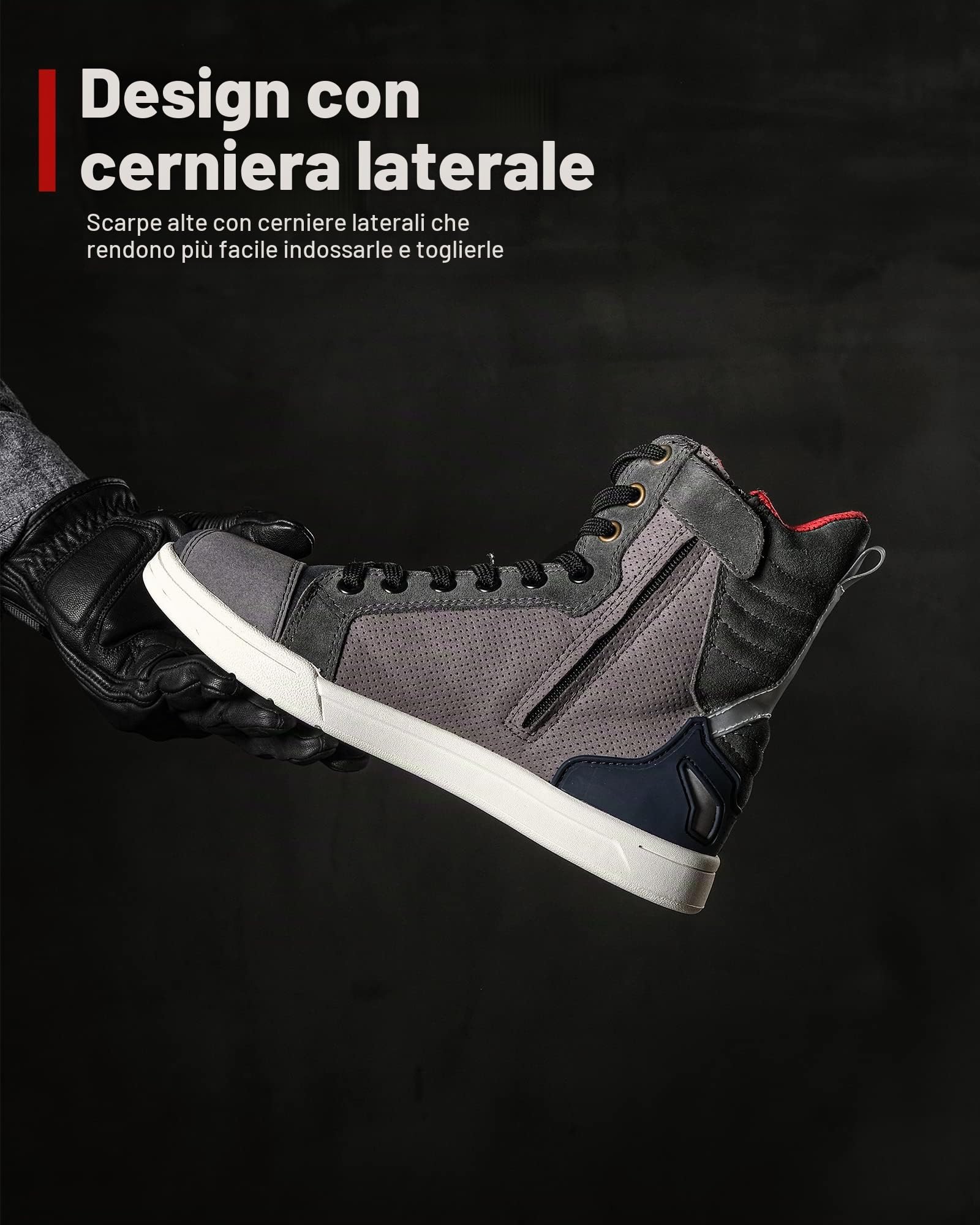 BORLENI Scarpe Moto Uomo Stivali Moto