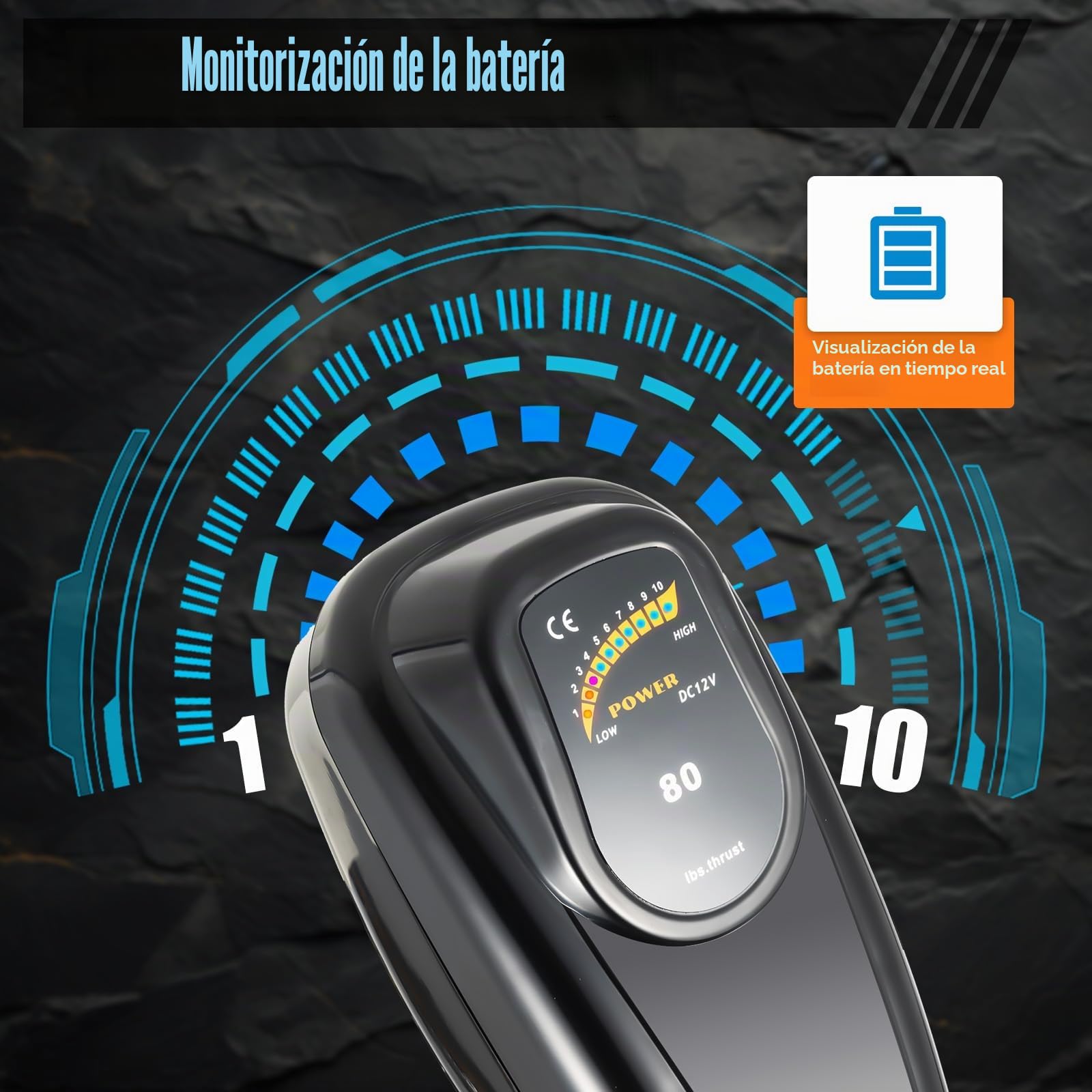 Motor eléctrico remolcable 80 LBS 12 V 800 W, motor fueraborda