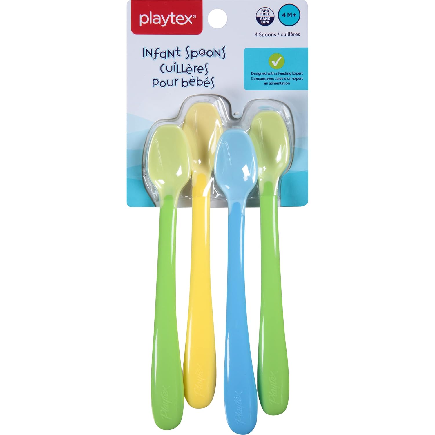 Mealtime Infant Spoons Pack of 4 (Colors Vary) Baby