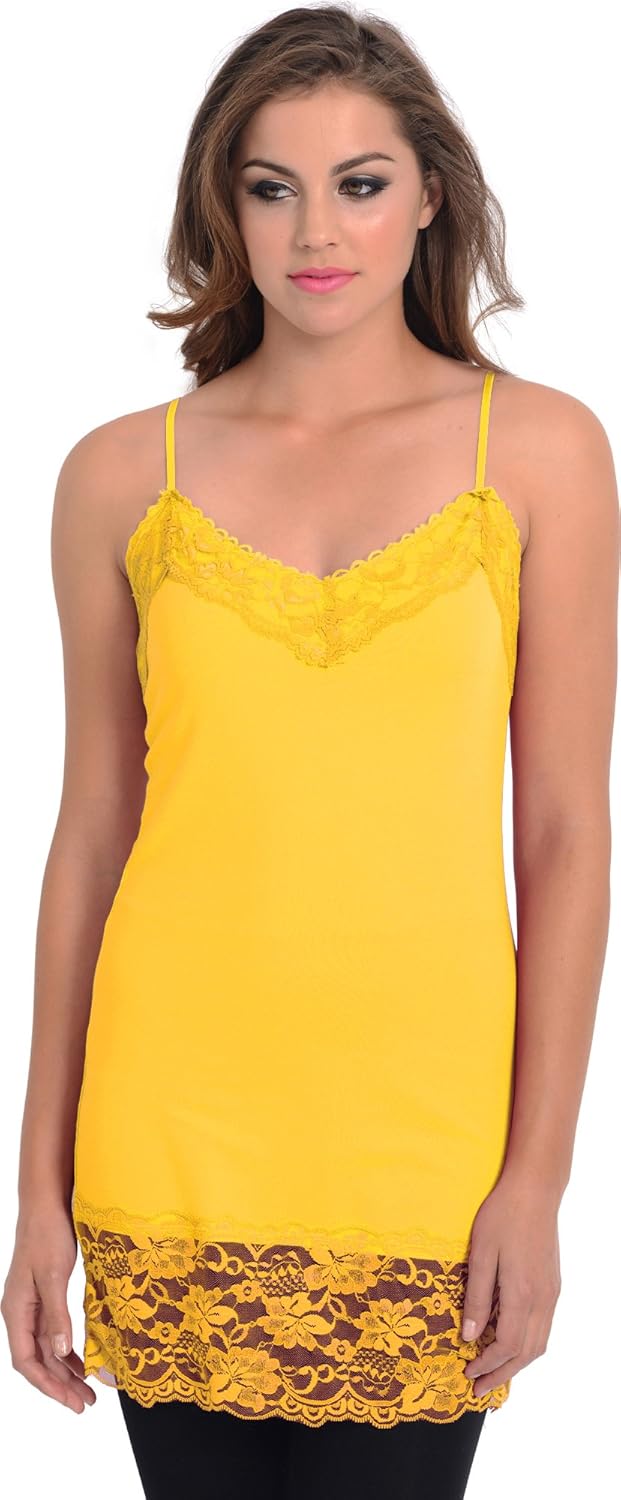 yellow lace cami