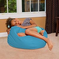 Vista 94 de Posh Creations - Puff para niños, adolescentes y adultos, incluye funda extraíble y lavable a máquina, tamaño grande de 38 pulgadas, lona con diseño